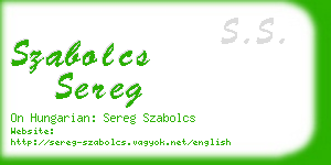 szabolcs sereg business card